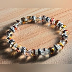 Scarlet Shimmer Confetti Bracelet